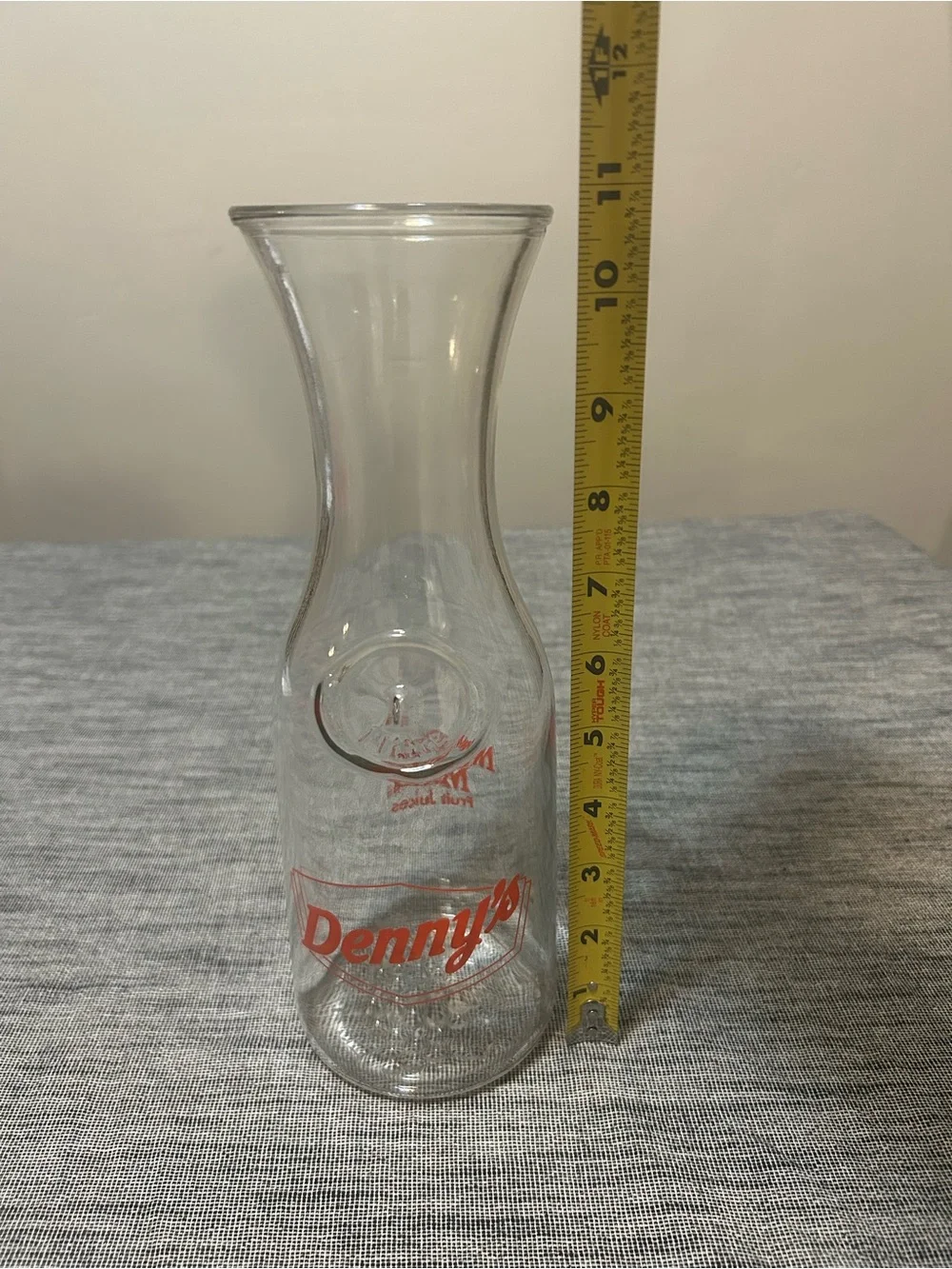 Vintage Restaurant Denny's Minute Maid Orange Juice Carafe 1 Liter Glass